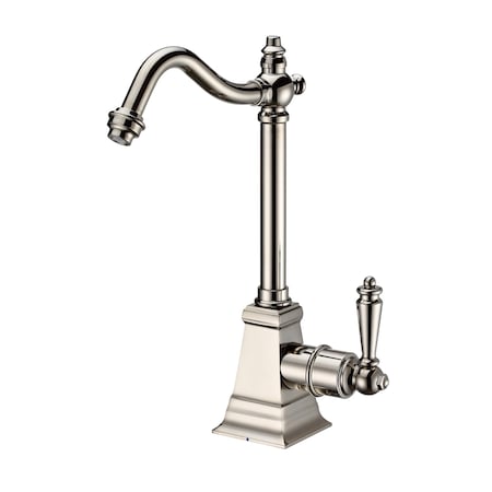 Whitehaus Point Of Use Cold Water Drinking Faucet W/ Trditnl Swvl Spout, Nckl WHFH-C2011-PN